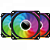 KIT FAN C/ 3 REDRAGON GC-F012 INFINITY MIRROR ARGB 120MM PRETO - Imagem 1