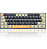 TECLADO MECANICO RGB REDRAGON LAKSHMI AMARELO CINZA E BRANCO K606 OG GY KK ABNT2 SWITCH MARROM - Imagem 1
