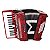 ACORDEON MICHAEL 48 BAIXOS ACM4803N PRD VERMELHO PEROLADO - Imagem 3