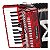 ACORDEON MICHAEL 48 BAIXOS ACM4803N PRD VERMELHO PEROLADO - Imagem 2