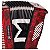 ACORDEON MICHAEL 48 BAIXOS ACM4803N PRD VERMELHO PEROLADO - Imagem 4