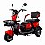 TRICICLO ELÉTRICO WEHAWK VERMELHO 800W 180KG 40KM AUTONOMIA BATERIA 48V 20AH WX-03  3 LUGARES - Imagem 1