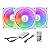 KIT COOLER GABINETE RISE MODE AURA FROST PRO 3X FAN 120MM ARGB BRANCO - Imagem 1
