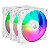 KIT 3 FANS GAMER RISE MODE X LED RAIMBOW BRANCO RM-XLD-02-RBW - Imagem 2