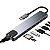 CONVERSOR HUB USB TIPO C RJ45 HDMI 3 USB 3.0  LEITOR DE CARTAO 8 EM 1 - Imagem 1