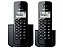 TELEFONE SEM FIO 2 BASES KX-TGB112LAB PRETO COM IDENTIFICADOR DE CHAMADAS PANASONIC - Imagem 1
