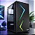 GABINETE GAMER VINIK TWIN EDGE PRETO  LATERAL ACRILICO GGTEACBK - Imagem 1