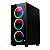 GABINETE GAMER RISE MODE GLASS  MID TOWER LATERAL E FRENTE DE VIDRO COM 6 FAN ARGB RM-CA-06XB-ARGB - Imagem 1