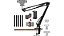 SUPORTE BRAÇO ARICULADO MESA PARA CELULAR WEBCAM LUZ MICROFONE LIVE IT BLUE LE-3414 - Imagem 3