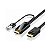 Cabo Hdmi Macho x Displayport Macho Com Alimentação - Imagem 1