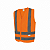 Colete De Sinalização Blusão Laranja Fluorescente Sem bolso Kalipso - Imagem 1