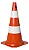 Cone De PVC 50CM - Laranja e Branco - Imagem 1