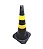 Cone De PVC 75CM - Amarelo e Preto Slim - Imagem 1