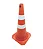 Cone De PVC 75CM - Laranja e Branco Slim - Imagem 1