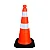 Cone De PVC 75CM - Laranja e Branco Com Refletivo - Base 4kg - Imagem 1