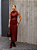Vestido Drapeado Tule Estampado Com - Imagem 1