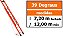 Escada Extensível Fibra Vidro Rebitada EAFR-39 altura 7,20 x 12,00 M - degraus redondos - Imagem 1