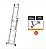 Escada Botafogo Extensivel Alum 5 Deg 1,31X2,06 m - Imagem 2