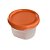 Pote Modular Redondo 200ml - Transparente Tampa Laranja - Imagem 1
