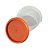Pote Modular Redondo 200ml - Transparente Tampa Laranja - Imagem 2