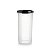 Pote Modular Redondo 650ml - Transparente Tampa Preto Cosmo - Imagem 1
