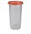 Pote Modular Redondo 650ml - Transparente Tampa Laranja - Imagem 1
