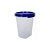 Pote Modular Redondo 440ml - Transparente Tampa Azul Marinho - Imagem 1
