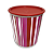 Tupperware Instantanea 3,3L - Listrada (vermelho/ pink/ branco) - Imagem 1