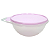 Tuppeware Tigela Mini Criativa 1,4 Litros - Transparente Tampa Rosa Bebe - Imagem 1