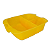 Tupperware Bandeja Retangular Dividida - Cristalwave Amarelo - Imagem 1