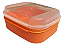 Tupperware Visual Box Pequeno 1 Litro - Laranja Tampa Transparente - Imagem 1