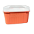 Tupperware Visualbox Com Bandeja 4,5 Litros - Laranja Tampa Transparente Bandeja Branca - Imagem 2