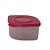 Tupperware Fresh Box Quadrada 470ml - Translucida Tampa Flamingo - Imagem 1