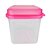 Tupperware Modular Quadrada Classic Policarbonato - Transparente Tampa Pink - Imagem 1