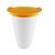 Copo Allegra Tupperware Importado 450ml - Branco Laranja - Imagem 1