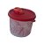 Tupperware Tupper Redondinha Com Dosador Receitas 500ml - Translucida Decorada Tampa Vermelha - Imagem 1