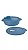 Tupperware Cristalwave Com Divisão E Bandeja Removivel 900ml GII - Azul - Imagem 2