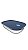 Tupperware Travessa Vitrea Retangular 3 Litros - Transparente Tampa Azul - Imagem 1