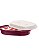 Tupperware Travessa Actualite Oval 2 Litros - Merlot Tampa Branca - Imagem 3
