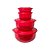 Tupperware Kit Tigela Cristal Vermelho - Imagem 1