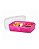 Tupperware Basic Line Com Divisão 1 Litro - Rosa Fluo Tampa Branca - Imagem 1
