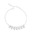 Pulseira Feminina Folhas Cravejada Zircônia Prata 925 Legítima - Imagem 1