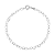 Pulseira Feminina Elo Coração Prata 925 Legítima - Imagem 3
