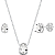 Conjunto Gota Galeria Zircônia Branca Prata 925 Legítima - Imagem 1