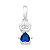 Berloque Pingente Menino com Zircônia Azul Prata 925 Legítima - Imagem 1