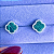 Brinco Trevo Pedra Amalequita Verde Cravejada Zircônia Prata 925 Legítima - Imagem 3