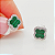 Brinco Trevo Pedra Amalequita Verde Cravejada Zircônia Prata 925 Legítima - Imagem 2