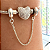 Pulseira Berloque Fecho Coração Com Zircônia Fio 2,4mm Prata 925 Legítima - Imagem 3