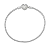 Pulseira Berloque Fecho Coração Com Zircônia Fio 2,4mm Prata 925 Legítima - Imagem 1