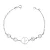 Pulseira Feminina Espírito Santo Coração Zircônia Prata 925 Legítima - Imagem 1